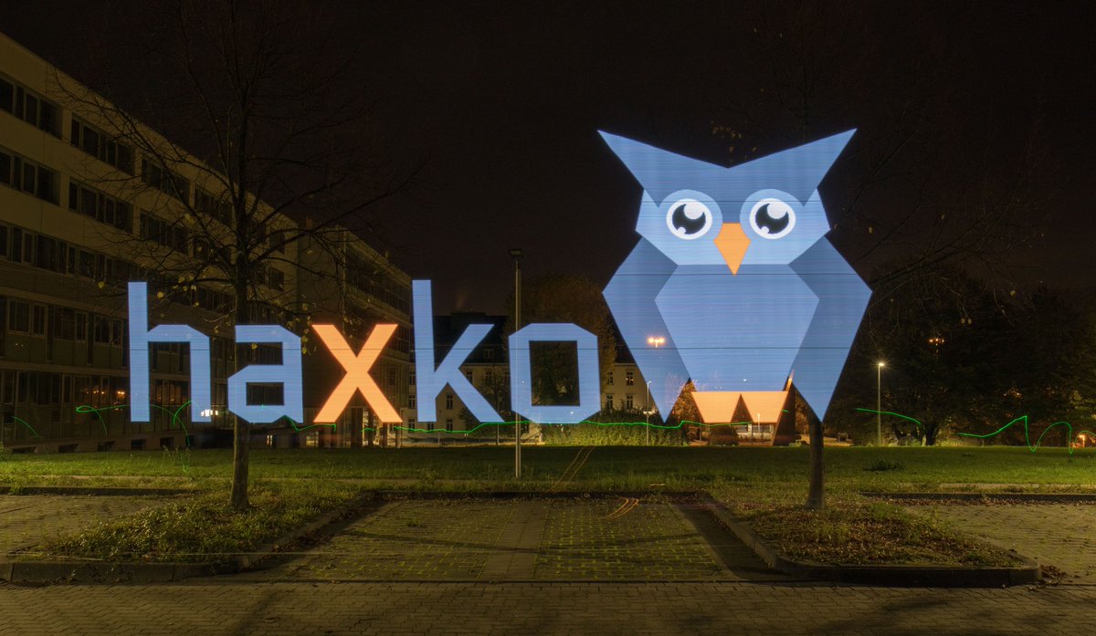Haxko Logo Light-Painting using addressable LED strips